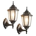 Refice Aluminum 2-Pack Waterproof Outdoor Light Fixtures Wall Mount Exterior Porch Lights, Anti-Rust Outside Lights for Patio, Garage, Doorway