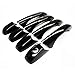 Ultra Finish Glossy-Black Series 8pcs Door Handle Covers Compatible with Chrysler+Dodge+Jeep Sedans SUVS 4DR