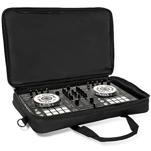 Image of DJ Carrying Case Fits DDJ 200, ddj-wego3, AKAI MK3, Native Maschine Mikro Mk3, Hercules DJ Control Inpulse 200, Numark Party mix, Multi-FX pedals, line 6 helix floor, 16 x 10 x 2.5 Inch, Black