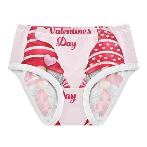 Cotton Toddler Girls Underwear Red Gnomes Hearts Pink Panties for Girl Print Kids Undies Briefs 2t