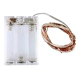 SUPERNIGHT (TM) 7ft/2m 20 LEDs Purple Potted plants Copper LED Strings AA Battery Powered Ultra Thin String Lights Wire Portable Christmas Trees Lighting Decorative LED Strings