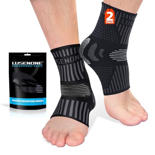 Ankle Brace for Women & Men, Ankle Compression Sleeve Socks, Best Ankle Support Brace for Sprained Ankle, Plantar Fasciitis, Achilles Tendonitis Relief, Foot Pain, Running, Sports