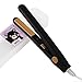 Plancha de pelo 2 en 1,Mini Plancha de Pelo,Planchas Planas de Calentamiento，Calentamiento Ultrarrápido,Cabello Corto, Flequillo Tamaño Mini Viaje uso en el Hogar(Negro y Dorado)