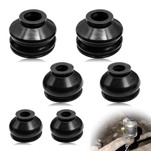 LTDCVTR 6PCS Tie Rod Boot, Car Accessories Rubber Joint Dust Boots Cover, Turn To Rod Arm Ball Joint Head Dust Protection Rubber Cover,Suitable to Most Vehicles