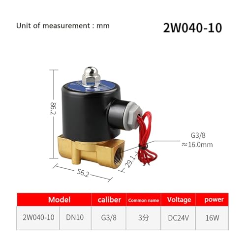 Électrovanne DN10 3/8" 12V anti-fuite en cuivre pour gaz et eau