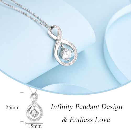 Infinity Necklace Gifts for Women, Birthday Christmas Valentines Mothers Day Gifts for Mom Wife Grandma New/Bonus/Dog Mom Sister Aunt Stepmom Mother/Sister/Daughter-in-Law4