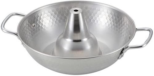 Miniatura 7 de JapanBargain, Auténtica olla japonesa Shabu Shabu Hot Pot tradicional de acero inoxidable con chimenea, fabricada en Japón (10.2 in)