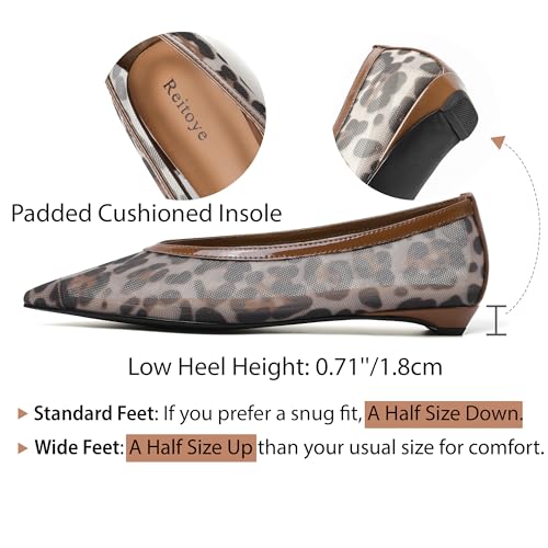 Image of Reitoye Flats for Womens Closed Pointed Toe Ballet Flat Comfortable Dressy Work Slip On Casual Shoes Womens Flats