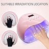 RedFlow UV LED Nail Lamp, Pink, Polycarbonate, LED Light, Large Size, Palm Print Auxiliary Irradiation, UV Protection Gloves