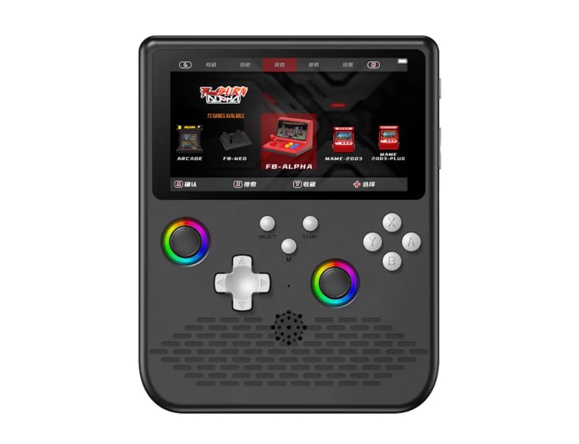 Batteria di grande capacità Console di gioco portatile retrò, 64G, schermo IPS HD da 5,0 pollici, sistema Linux, mini console portatile