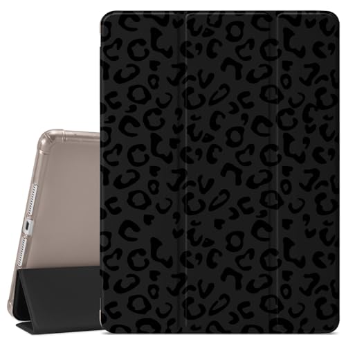Leopard Print Case for iPad Pro 13-inch (M4) 2024,Girly Protective Case,Pencil Holder & Clear Transparent Soft TPU Back & Trifold Smart Tablet Black Case (Model Number:A2925/A2926/A3007) by VibrantFruitique - Used condition - CA$36.79