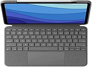 Logitech Combo Touch etui na klawiaturę do iPada Pro 12,9 cala (5. i 6. generacja 2021, 2022) zdejmowane, nastawcze, trackpad, inteligentne złącze, niemiecki układ QWERTZ, szary