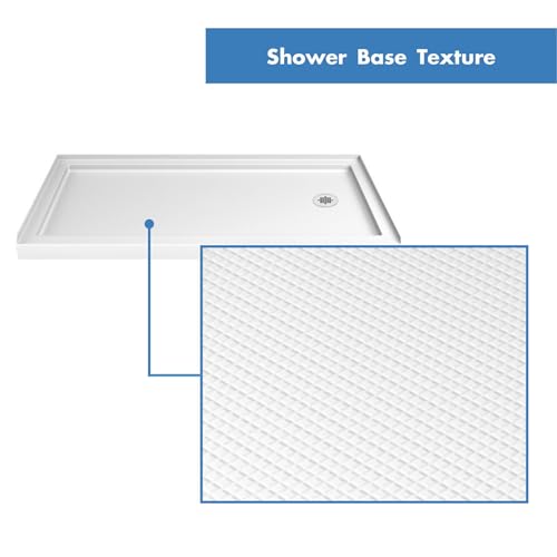 Image of DreamLine SlimLine 30 in. D x 60 in. W x 2 3 /4 in. H Right Drain Single Threshold Shower Base in White, DLT-1130602