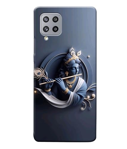 Image of Lord Krishna 3D Effect Printed Hard Back Case Cover Compatible for Samsung Galaxy A22 5G (Multicolor) - D1661