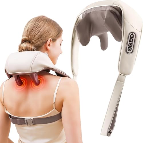 Image of ALYV Rechargeable Neck & Shoulder Massager with Heat | Deep Tissue Therapy for Pain Relief & Relaxation - Cordless | Grey