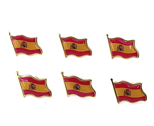 Badges drapeau espagnol de qualité supérieure avec épingle robuste HCZ