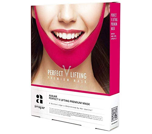 Avajar Perfect V Lifting Premium Mask 5ea in 1 pack-a woman's age is determined by her jaw line