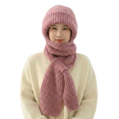 Image of Kraptick Women's Winter Cap and Scarf Set - Thick Fleece Lined Knitted Beanie Hat and Neck Warmer Muffler for Ladies, Soft & Stretchable Woolen Snow Proof for Extreme Cold -4