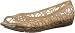 Crocs Women's Isabella Jelly Flat W Ballet, Bronze/Gold, 7 M US