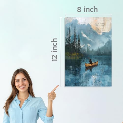 Image of SiddArtify Scenic Landscape Art Print Set - Nature - Travel - Animals in Vibrant Colors - Sticker - 8x12 Inch - Pack of 6 Wall Room Decoration art Poster Prints