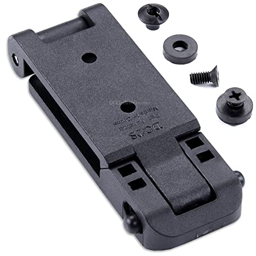 HolsterSmith [1 Pack] Molle Compatible Locking Belt Clip w/Mounting Hardware – 1.50 Inch – Universal Attachment for Knife Sheath, Gun Holster, Mag Pouch, Molle Vest - (6mm Gap)