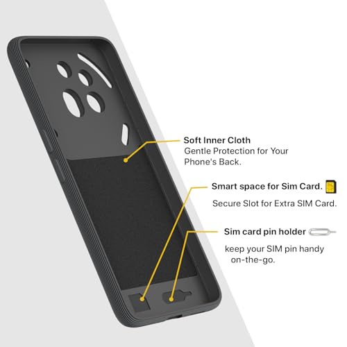 Image of Pikkme Back Cover for Nothing Phone 3a Pro 5G Soft Grip 3D Hexa Cube Texture Silicone Bumper Case (Grey)