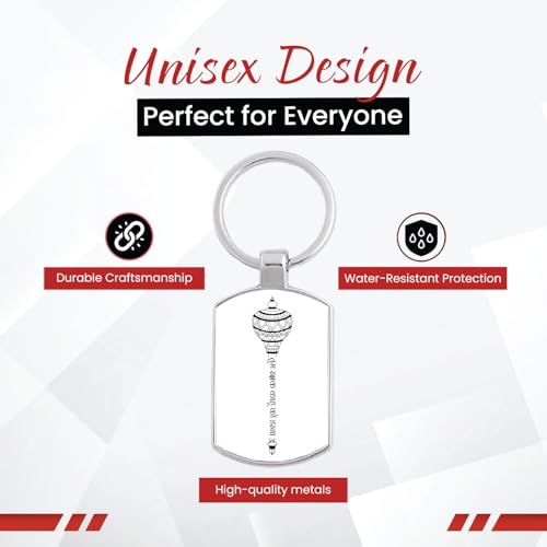 Image of Stylish Metal Keychains with Permanent Glossy Print - Inspirational Quotes & Spiritual Designs - Perfect Key chains for loved ones, Personal Use, Gifts & Return Gifts
