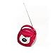 Riptunes Portable CD Player with AM FM Radio Potable radios Boom Box with Aux Line-in, Pink