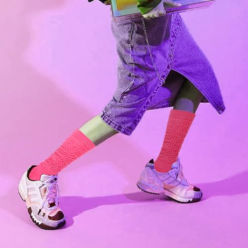 Image of Gvhntk Slouch Socks Women 80s 90s Scrunch Socks Extra Long Slouchy Sock Knee High Sock