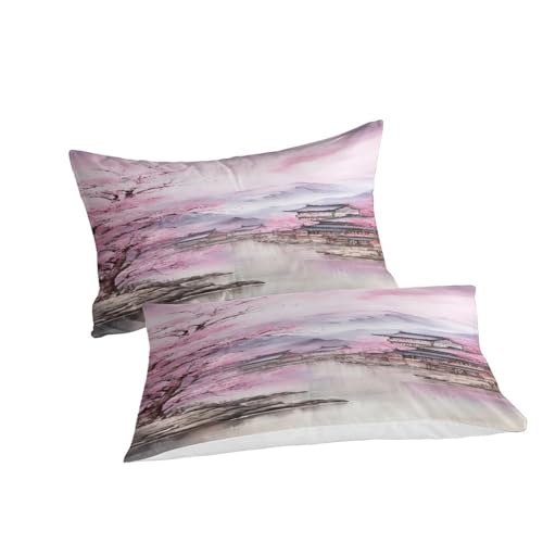 Housse de couette avec taies d'oreiller à fermeture éclair microfibre lit double - 5