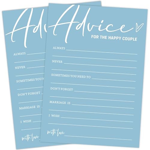 Jeux de fête prénuptiale bleu pour 25 invités cartes conseils mariage
