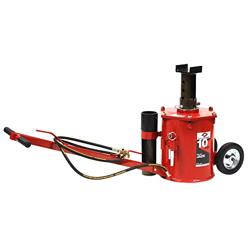 Aff Heavy Duty 10 Ton Air Lift, 200-Psi, 12' Lift Travel, Diameter Rubber Tread Wheels, 3400A #TOP4