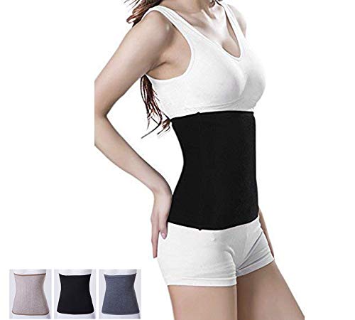 Thermal Knitted Kidney Warmer Abdominal Binder Stomach Lumbar Lower Back Support Brace Slim Waist Trimmer Wrap Belt Postpartum Belly Band Surgical Recovery Warming Pain Relief