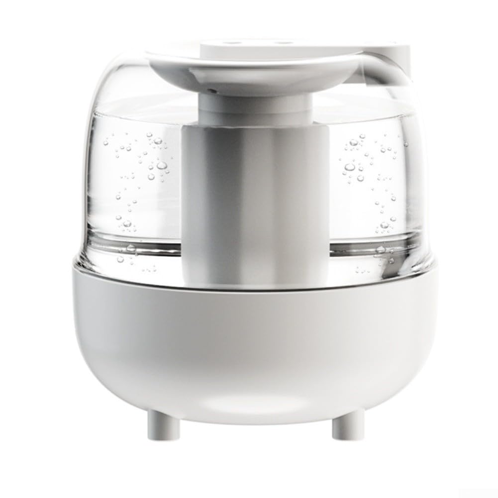 Umidificatore a nebbia fredda da 4 l, ultra silenzioso, per camera da letto, grande stanza, con display digitale, riempimento superiore, diffusore di oli essenziali, 19,5 x 18 cm (4 l, bianco)