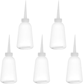 Othmro Botella de reactivo químico de laboratorio de plástico grande / 5 piezas (250 ml) color azul translúcido 5 piezas para pasta líquida de polvo sólido