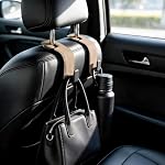 Suede Car Seat Hook 2 Pack Metal Headrest Hanger for Handbag - Image 4