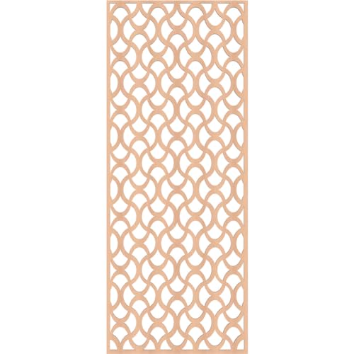 Image of Resort Decorative Pierced Fretwork Wood Wall Panels, 21 3 /8 inchW x 54 3 /8 inchH x 1 /4 inchT, Alder