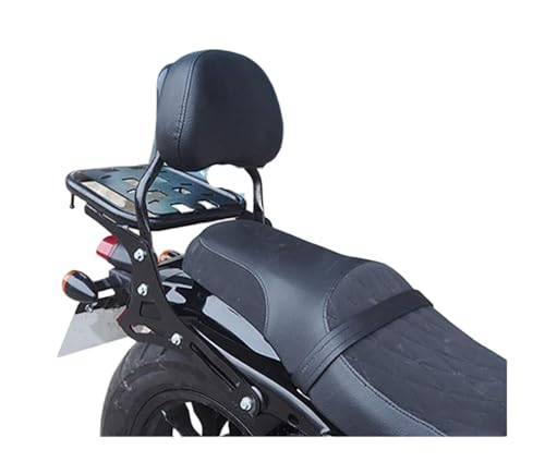 Porte-Bagages Moto avec Dossier pour Hyosung Aquila GV300S Noir en Acier