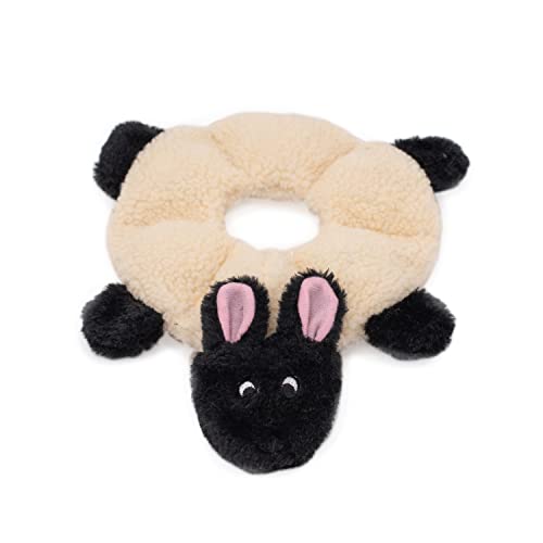 ZippyPaws - Loopy - No Stuffing Squeaky Plush Dog Toy - for Small and Medium Dogs - Sheep, Multicolour, 1 Pack - Image 2
