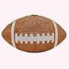 Fiorky Sac de soirée en forme de football de capacité avec strass brillants et diamants, sac à bandoulière créatif et élégant avec chaîne d'épaule, sac de transport tendance (marron) #3