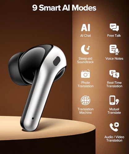 Image of TAGRY Bluetooth Headphones True Wireless Earbuds 60H Playback LED Power Display Earphones with Wireless Charging Case IPX5 Waterproof in-Ear Ear buds with Mic for TV Smart Phone Laptop Computer Sports