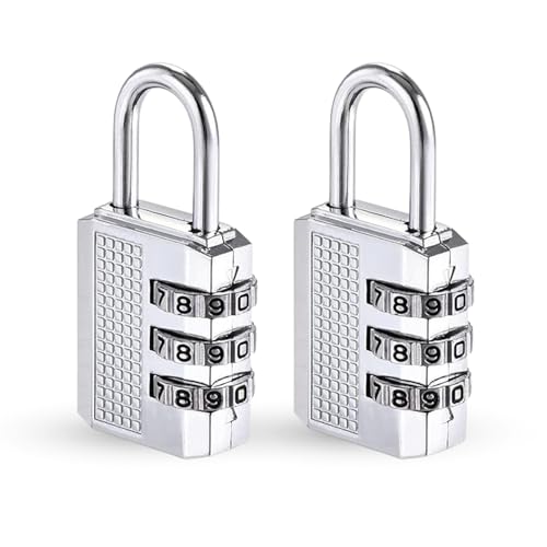 Image of Tiny Deal Digit Number Lock Small Bag Lock Travel, Luggage Resettable Password Locks Combination Padlock Pack of 2