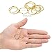 H&D 500pcs Round Edged Split Circular Ring Clips for Crystal Lamps, Crystal Curtain, Crystal Garland, Necklaces, Keys, Earrings, Jewelry Making and Craft Ideas (11mm, Golden)