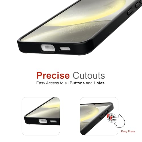 Image of Thermoplastic Polyurethane Case For Samsung Galaxy S24,[Anti-Yellowing Technology] [Military Grade Drop Protection] Shockproof Slim Hybrid Phone Case For Samsung Galaxy S24 5G-Carbon Black