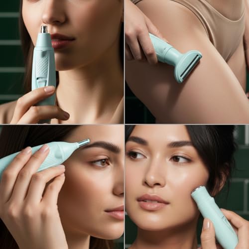 Image of Zlade Summer Move All in One Sensitive Trimmer for Women | Bikini and Body Shaver | Face Shaver | Eyebrow Shaper | Nose and Ear Trimmer | Rechargeable with USB C | Fully Waterproof and Showerproof, Easy to Clean Design | Travel Friendly, Quick and Painless (Move All in One)