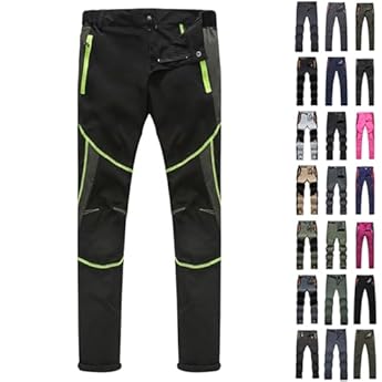 Foto di Pantaloni Trekking Uomo, Pantaloni Tattici Impermeabili Termici, Softshell Antistrappo Traspiranti ed Elasticizzati per Caccia Montagna Snowboard Lavoro