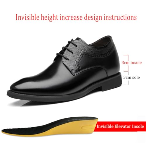 Men Elevator Oxford Dress Shoes Invisible Height Increasing Taller Elevator Formal Shoes Lace Up Fashion Shoes for Business Wedding2