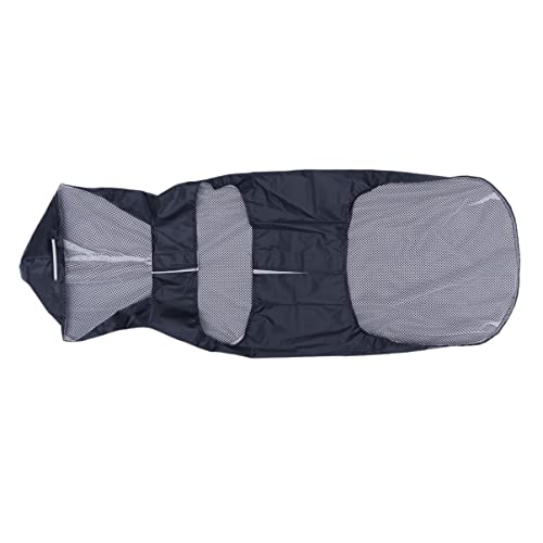 HOLIDYOYO Reflective Hooded Pet Raincoats for Big Dogs Dog Rain Jacket Poncho Protects Pets Wet Weather Black
