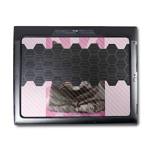 Image of MightySkins Carbon Fiber Skin Compatible with Alienware M18 R1 (2023) Full Wrap Kit - Galaxy Cat | Protective, Durable Textured Carbon Fiber Finish | Easy to Apply & Change Styles | Made in The USA