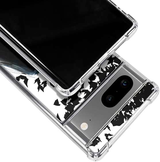 Skinit Clear Phone Case Compatible with Google Pixel 8 - Officially Licensed DC Comics Batman Holding Batarang Art Design